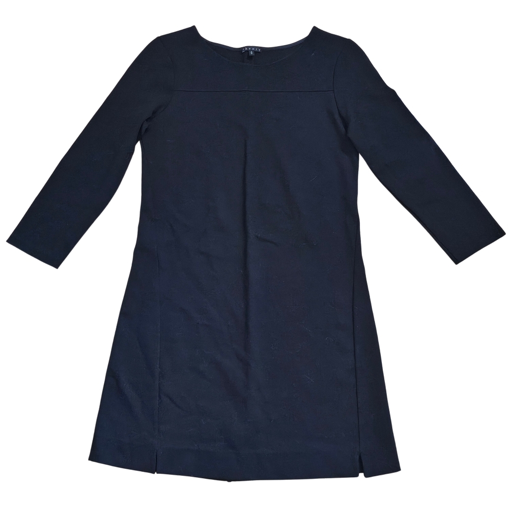 Theory Black 3/4 Sleeve Shift Dress – Size M